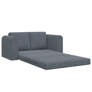 vidaXL Κρεβάτι καναπές Σκούρο Γκρι 148x71x83cm Βελούδο