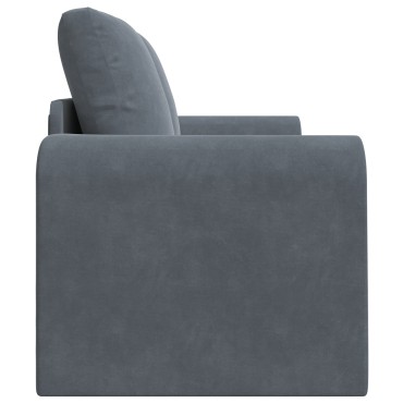 vidaXL Κρεβάτι καναπές Σκούρο Γκρι 148x71x83cm Βελούδο