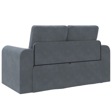 vidaXL Κρεβάτι καναπές Σκούρο Γκρι 148x71x83cm Βελούδο
