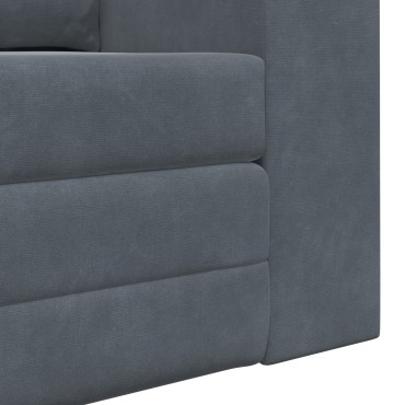 vidaXL Κρεβάτι καναπές Σκούρο Γκρι 148x71x83cm Βελούδο