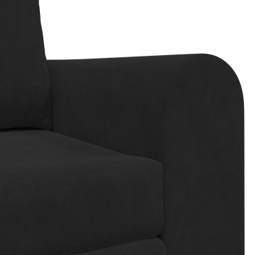 vidaXL Καναπές Κρεβάτι 2 σε 1 Μαύρος 148x71x83cm Βελούδο 1 τεμ. Γωνιακός