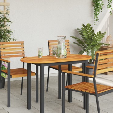 vidaXL Ωοειδής Επιφάνεια Τραπέζι 100x50x2.2cm μασίφ ξύλο ακακίας