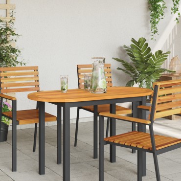 vidaXL Επιφάνεια Τραπεζιού 110x55x2,2cm Ωοειδής Μασίφ Ξύλο Ακακίας 1 τεμ.