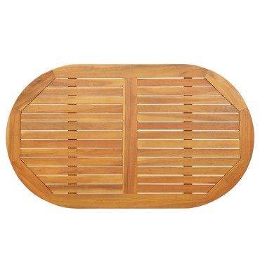 vidaXL Επιφάνεια Τραπέζι 120x70x2,2cm Ωοειδής Μασίφ Ξύλο Acacia