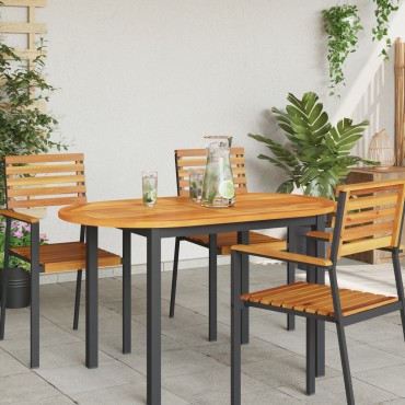 vidaXL Επιφάνεια Τραπέζι 120x70x2,2cm Ωοειδής Μασίφ Ξύλο Acacia