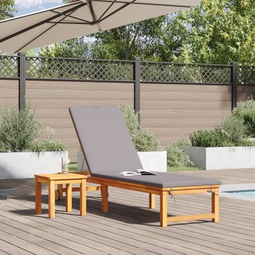 vidaXL Ξαπλώστρα Στερεό Ξύλο Ακακίας Καφέ 202x53x89cm 1 τεμ.