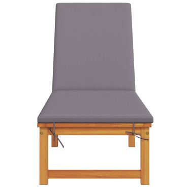 vidaXL Ξαπλώστρα Στερεό Ξύλο Ακακίας Καφέ 202x53x89cm 1 τεμ.