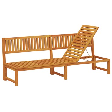 vidaXL Ξαπλώστρα Φυσικό Λάδι 200x57x75cm Μασίφ ξύλο ακακίας 1 τεμ.