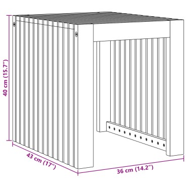 vidaXL Τραπέζι Κήπου 43x36x40cm Μασίφ Ξύλο Teak 1 τεμ.
