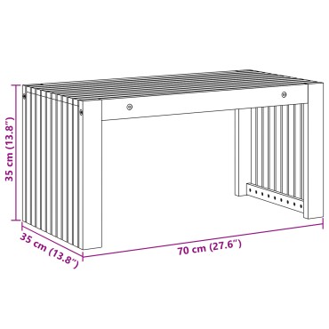 vidaXL Τραπεζάκι Καφέ 70x35x35cm Συμπαγές Ξύλο Ακακίας 1 τεμ.