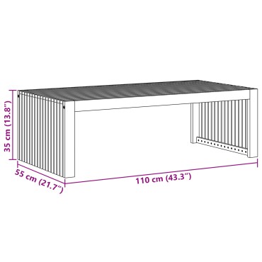 vidaXL Τραπέζι Καφέ Κήπου 110x55x35cm Συμπαγές Ξύλο Ακακίας 1 τεμ.