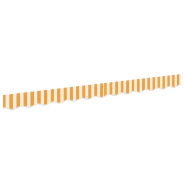 vidaXL Tέντα για πλαίσιο 2.5 μ Κίτρινη και Λευκή 2.3x0.2 μ
