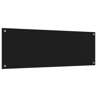 vidaXL Πλάτη κουζίνας Μαύρο 120 x 40 cm σκληρυμένο γυαλί