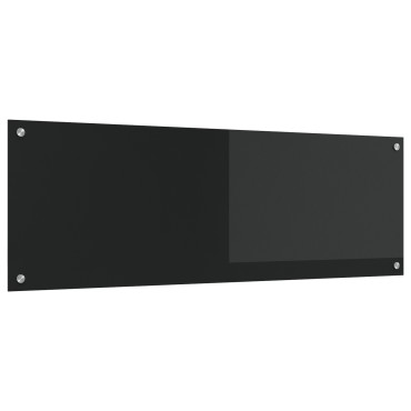 vidaXL Πλάτη κουζίνας Μαύρο 120 x 40 cm σκληρυμένο γυαλί