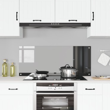 vidaXL Πλάτη κουζίνας Σκούρο Γκρι 120 x 50 cm σκληρυμένο γυαλί