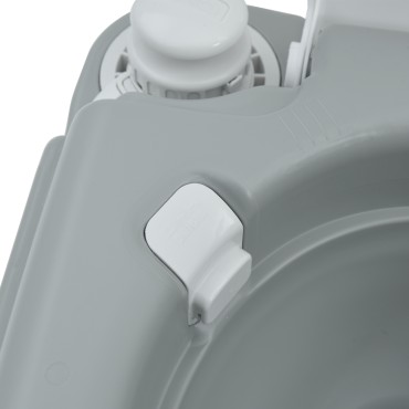 vidaXL Φορητή Τουαλέτα Κάμπινγκ Γκρι 10L Φρέσκο Νερό 20L Δεξαμενή Απορριμμάτων