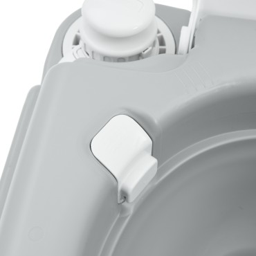 vidaXL Φορητή Τουαλέτα Κάμπινγκ Γκρι 10L Φρέσκο Νερό και 10L Δεξαμενή Αποβλήτων