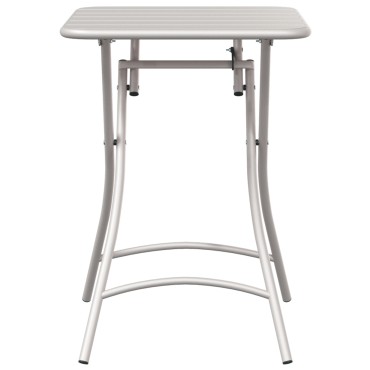 vidaXL Πτυσσόμενο Τραπέζι Κήπου Μπεζ 55x55x73cm Χάλυβας 1 τεμ.