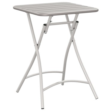 vidaXL Πτυσσόμενο Τραπέζι Κήπου Μπεζ 55x55x73cm Χάλυβας 1 τεμ.