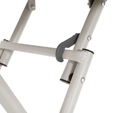 vidaXL Πτυσσόμενο Τραπέζι Κήπου Μπεζ 55x55x73cm Χάλυβας 1 τεμ.