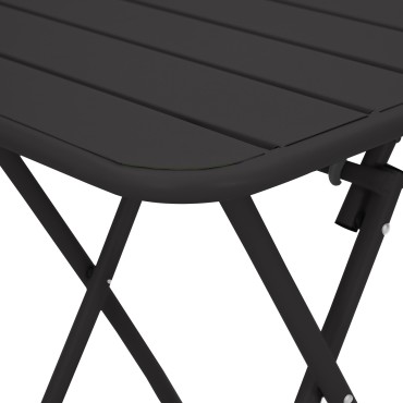 vidaXL Πτυσσόμενο Τραπέζι Κήπου - Ανθρακί - 55x55x73cm - Ατσάλι 1 τεμ.