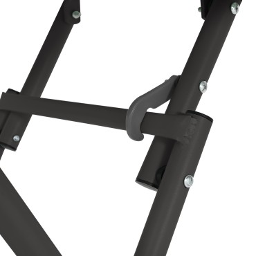 vidaXL Πτυσσόμενο Τραπέζι Κήπου - Ανθρακί - 55x55x73cm - Ατσάλι 1 τεμ.