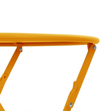 vidaXL Τραπέζι Bistro Πτυσσόμενο Μουσταρδί 50x71cm Κατασκευασμένο από Ατσάλι με επιστρώσεις σκόνης 1 τεμ.