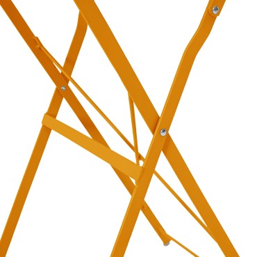 vidaXL Τραπέζι Bistro Πτυσσόμενο Μουσταρδί 50x71cm Κατασκευασμένο από Ατσάλι με επιστρώσεις σκόνης 1 τεμ.
