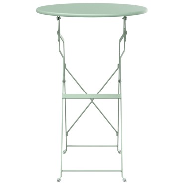 vidaXL Folding Garden Table Light Mint 50x71cm Steel