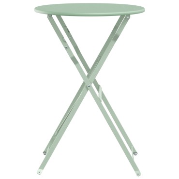vidaXL Folding Garden Table Light Mint 50x71cm Steel