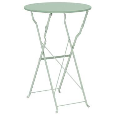 vidaXL Folding Garden Table Light Mint 50x71cm Steel