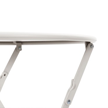 vidaXL Τραπέζι Bistro Μπεζ 50x71cm Ατσάλι με Πούδρα 1 τεμ.