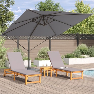 vidaXL Ομπρέλα Cantilever Roma Ανθρακί 286x285x265 cm Αλουμίνιο
