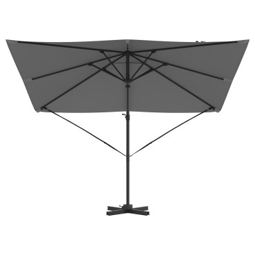 vidaXL Ομπρέλα Cantilever Roma Ανθρακί 286x285x265 cm Αλουμίνιο