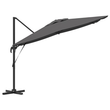 vidaXL Ομπρέλα Cantilever Roma Ανθρακί 286x285x265 cm Αλουμίνιο