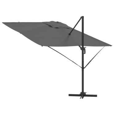 vidaXL Ομπρέλα Cantilever Roma Ανθρακί 286x285x265 cm Αλουμίνιο