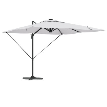 vidaXL Ομπρέλα Roma με LEDs Σαμπανί 286x285x270 εκ. Αλουμίνιο