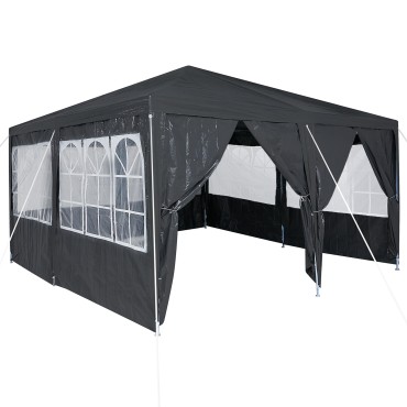 vidaXL Σκηνή Πάρτυ Ανθρακί 400 x 400 x 266 εκ Πολυαιθυλένιο