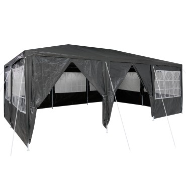 vidaXL Σκηνή Πάρτυ Ανθρακί 600 x 400 x 266 εκ Πολυαιθυλένιο