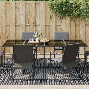 vidaXL Εξωτερικό Χαλί 'ARAKIL' Μαύρο και Γκρι 250x250 εκ PP