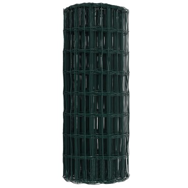 vidaXL Φράχτης Εuro 0,6x50 μ. Σίδηρος με επικάλυψη PVC Πράσινο 5000x60cm