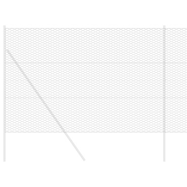 vidaXL Περίφραξη Εξαγώνου Γκρι 1,6x25 μ Ατσάλι 2500x160x0.09cm