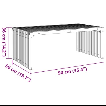 vidaXL Τραπέζι Κήπου 90x49.7x36cm Μασίφ Ξύλο Τίκ 1 τεμ.