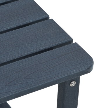 vidaXL Τραπέζι Adirondack Ναυτικό Μπλε 38x38x46cm HDPE 1 τεμ.