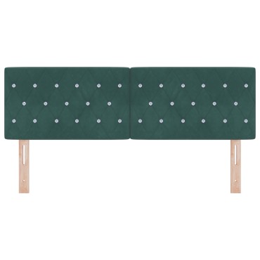 vidaXL Κεφαλάρι Σκούρο Πράσινο Βελούδο 144x7x88cm 1 τεμ.