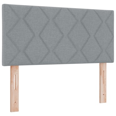vidaXL Κεφαλάρι Ανοιχτό γκρι ύφασμα 90x7x88cm 1 τεμ.