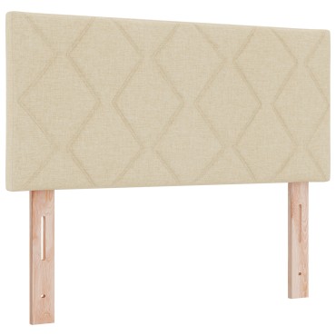 vidaXL Κεφαλάρι Σχέδιο Δα Diamond Blocks Κρεμ Υφάσματος 100x7x78cm 1 τεμ.