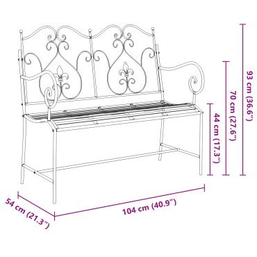 vidaXL Πάγκος Λευκός Μέταλλο 104x54x93cm Ανθεκτικός