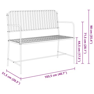 vidaXL Πάγκος Λευκό Μέταλλο 103.5x51.5x90cm Ανθεκτικός