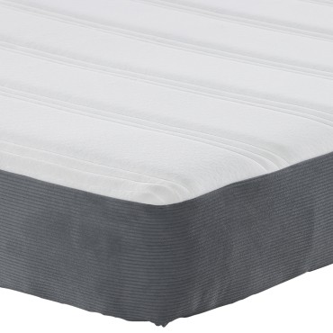 vidaXL Στρώμα με Ελατήρια Σκούρο Γκρι Μέτριο 80x200x20cm Ύφασμα 1 τεμ. - Μονό